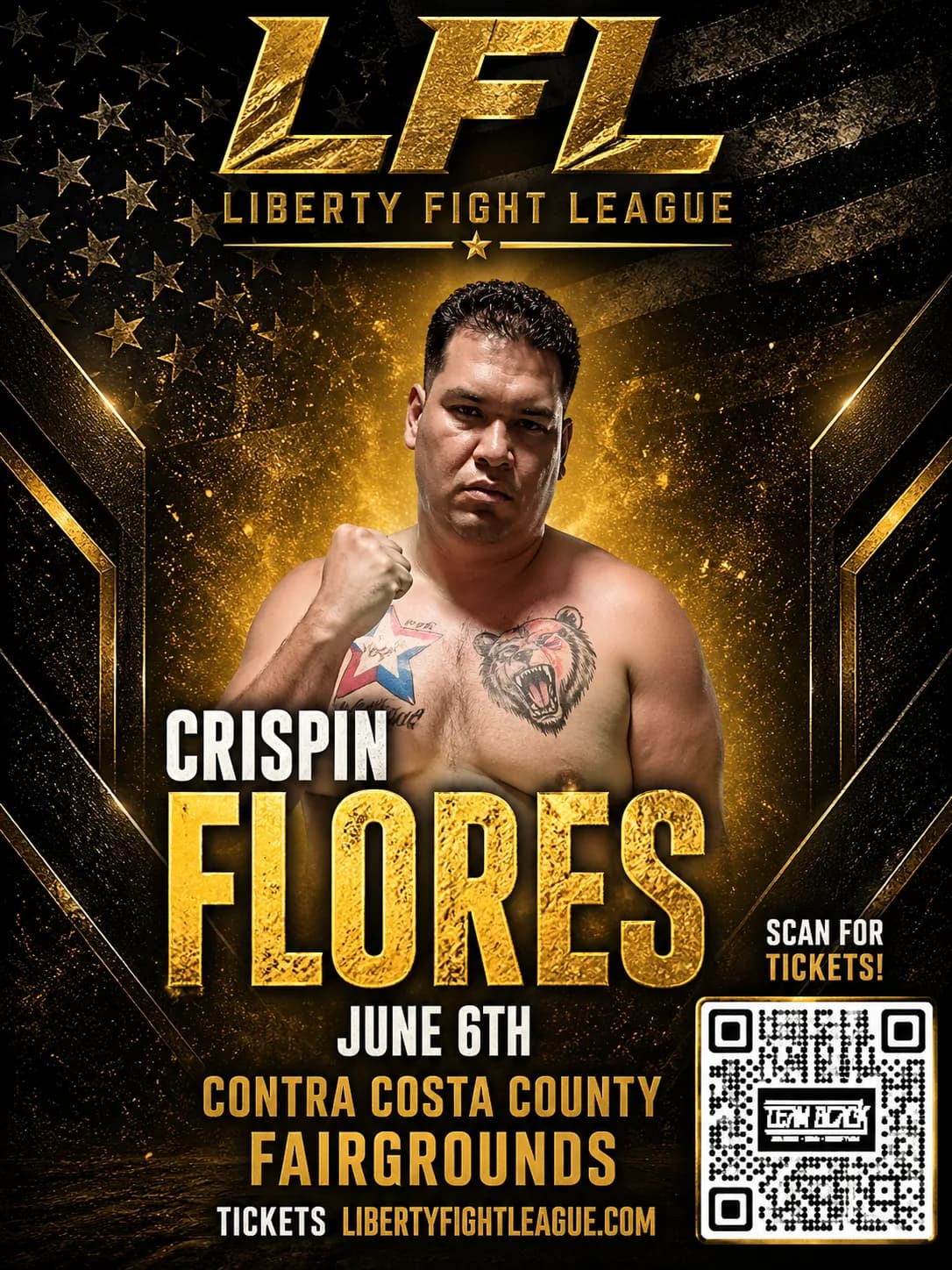 Liberty Fight League event poster